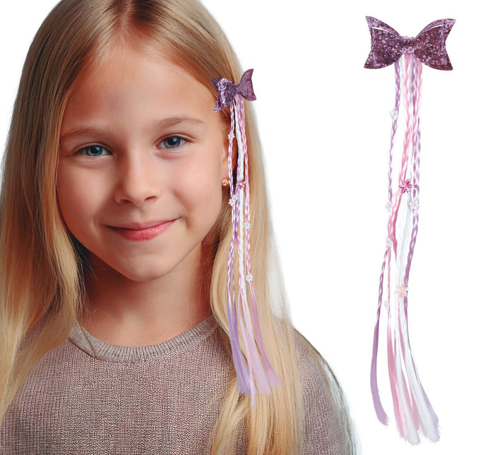 Roze Hair Extension Vlechten 30cm van Fiestas Guirca koop je bij Partywinkel