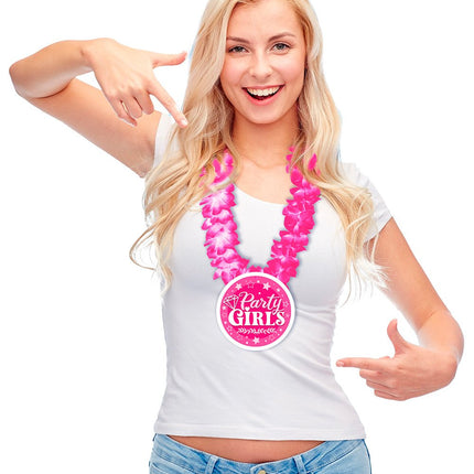 Roze Hawaii Krans Party Girls van Fiestas Guirca koop je bij Partywinkel