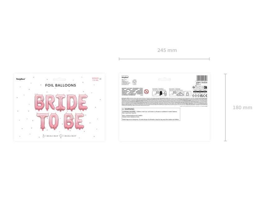 Roze Helium Ballonnen Set Bride To Be 3,5m van Partydeco koop je bij Partywinkel