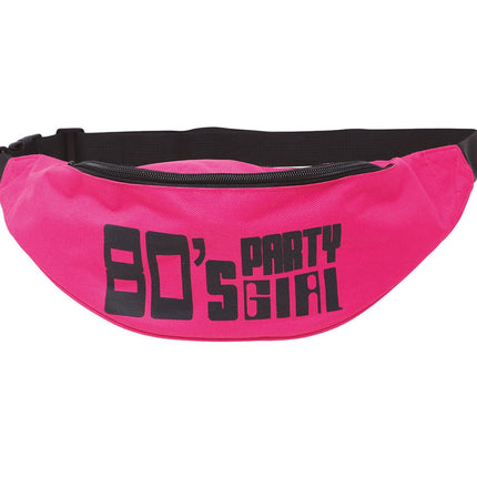 Roze Heuptasje 80'S Party Girl van Fiestas Guirca koop je bij Partywinkel