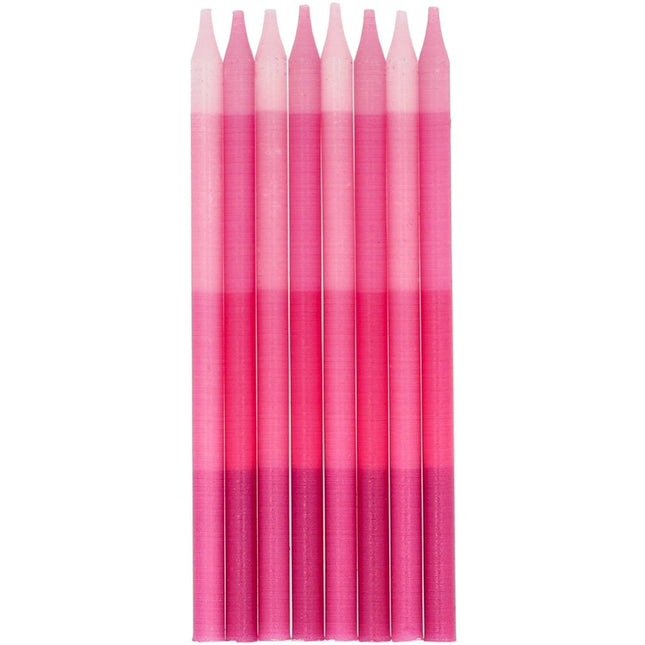Roze Kaarsen 24st van Folat koop je bij Partywinkel