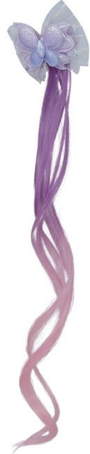 Roze Paarse Hair Extension Strik van Fiestas Guirca koop je bij Partywinkel