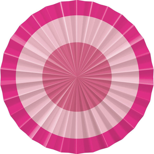 Roze Papieren Waaiers 35cm 3st van Folat koop je bij Partywinkel