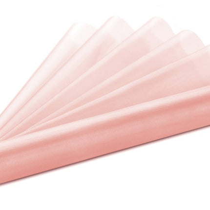 Roze Pastel Organza Stof 16cm 9m van Partydeco koop je bij Partywinkel