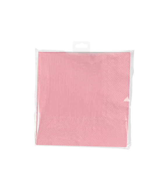 Roze Servetten Pastel 16,5cm 8st van Paper Dreams koop je bij Partywinkel