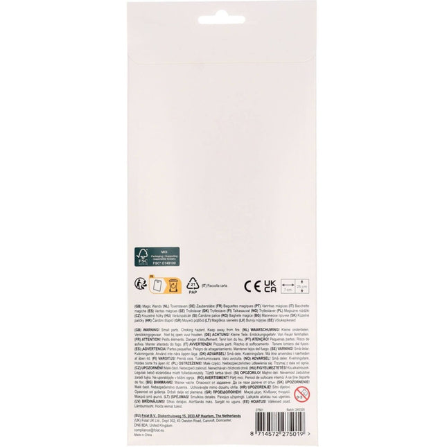 Roze Toverstaf 26cm 6st van Folat koop je bij Partywinkel