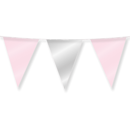 Roze Zilveren Slinger Metallic 10m van Paper Dreams koop je bij Partywinkel
