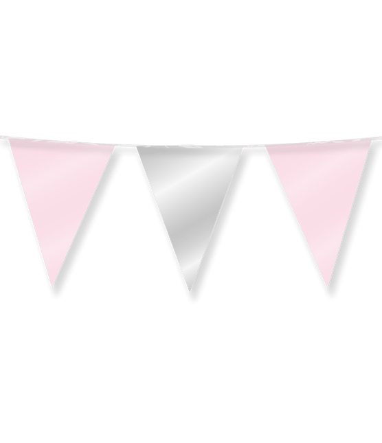 Roze Zilveren Slinger Metallic 10m van Paper Dreams koop je bij Partywinkel