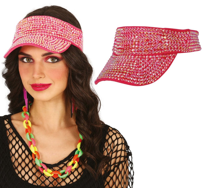 Roze Zonneklep Steentjes van Fiestas Guirca koop je bij Partywinkel