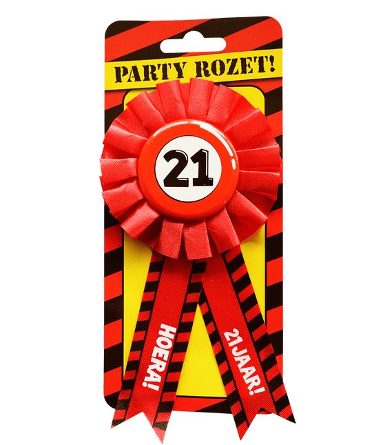 Rozet Hoera 21 Jaar Hoera van Paper Dreams koop je bij Partywinkel