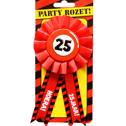 Rozet Hoera 25 Jaar Hoera van Paper Dreams koop je bij Partywinkel
