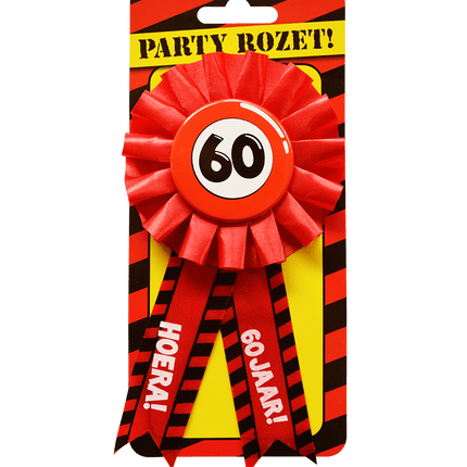 Rozet Hoera 60 Jaar Hoera van Paper Dreams koop je bij Partywinkel