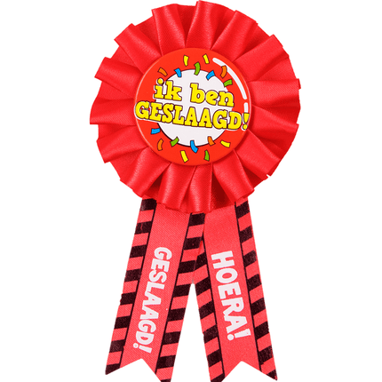 Rozet Ik Ben Geslaagd van Paper Dreams koop je bij Partywinkel