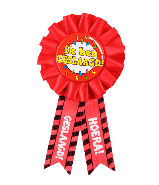 Rozet Ik Ben Geslaagd van Paper Dreams koop je bij Partywinkel