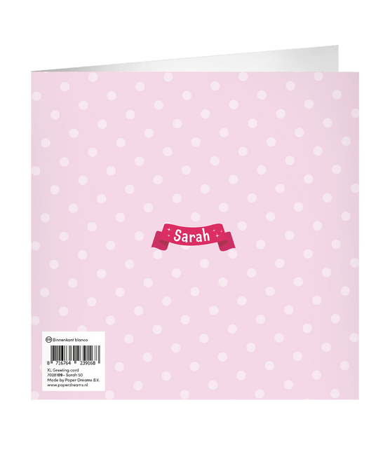 Sarah Wenskaart 23cm van Paper Dreams koop je bij Partywinkel