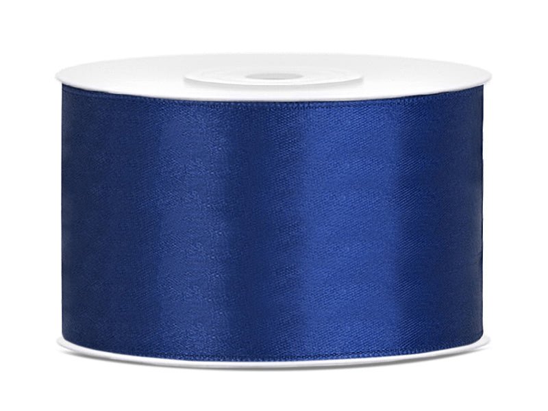 Satijn Lint Donkerblauw 38mm 25m van Partydeco koop je bij Partywinkel