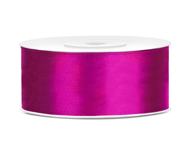 Satijn Lint Fuchsia Donker 25mm 25m van Partydeco koop je bij Partywinkel