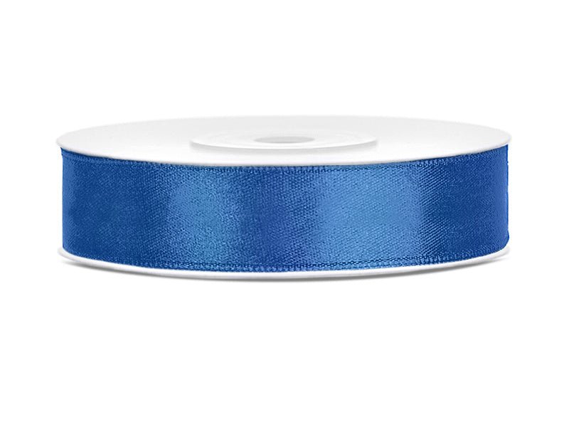 Satijn Lint Koninklijk Blauw 12mm 25m van Partydeco koop je bij Partywinkel