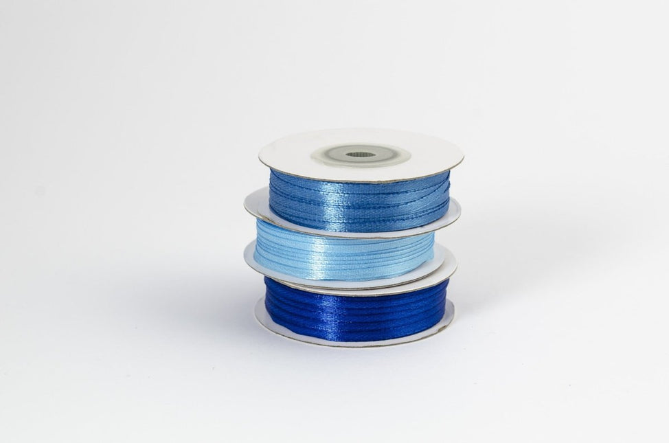 Satijn Lint Lichtblauw 3mm 50m van Partydeco koop je bij Partywinkel