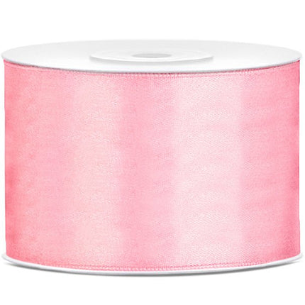 Satijn Lint Lichtroze 50mm 25m van Partydeco koop je bij Partywinkel