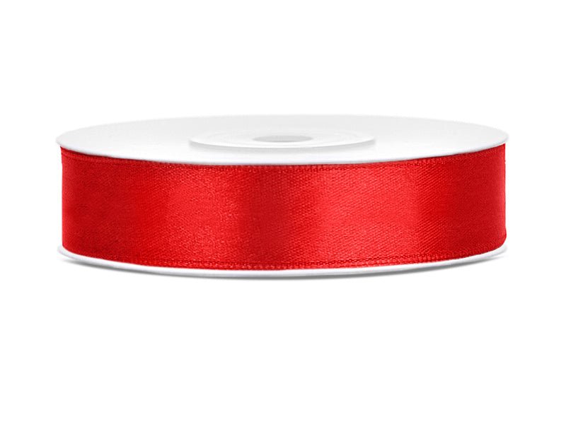 Satijn Lint Rood 12mm 25m van Partydeco koop je bij Partywinkel