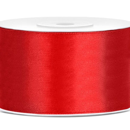 Satijn Lint Rood 38mm 25m van Partydeco koop je bij Partywinkel