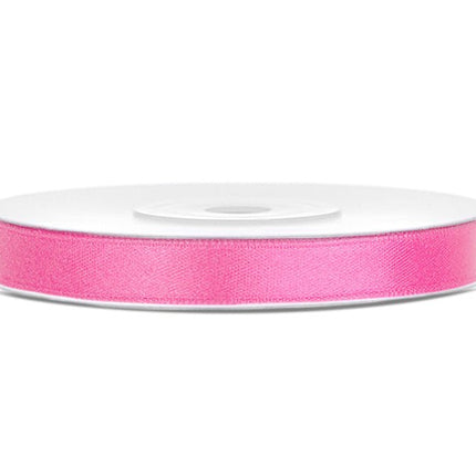 Satijn Lint Roze 6mm 25m van Partydeco koop je bij Partywinkel