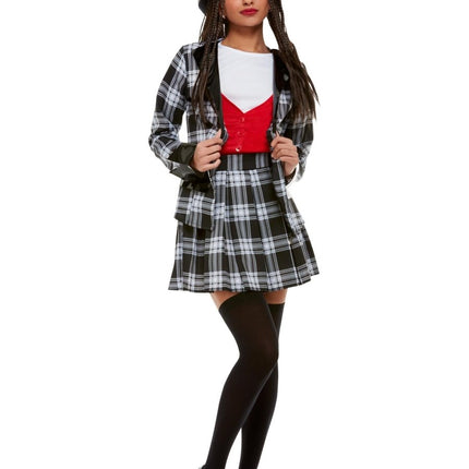 Schoolmeisje Kostuum Zwart Wit Dames Clueless Dionne van Smiffys koop je bij Partywinkel