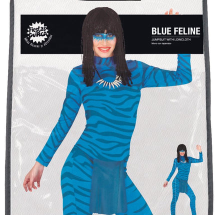 Second Skin Strepen Dames Blauw van Fiestas Guirca koop je bij Partywinkel