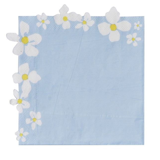 Servetten Bloemen 16cm 16st van Ginger Ray koop je bij Partywinkel