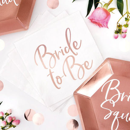 Servetten Bride To Be 33cm 20st van Partydeco koop je bij Partywinkel