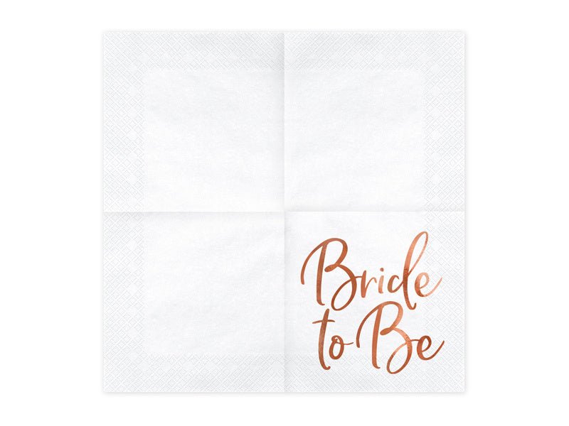 Servetten Bride To Be 33cm 20st van Partydeco koop je bij Partywinkel
