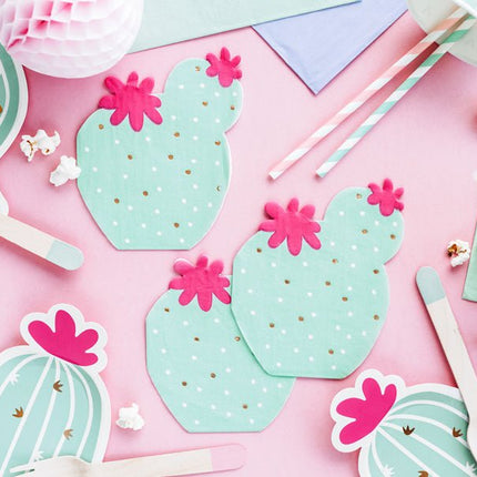 Servetten Cactus 13,5cm 20st van Partydeco koop je bij Partywinkel
