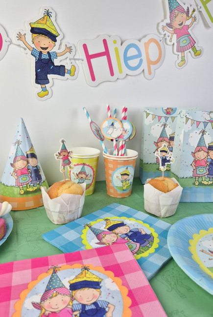 Servetten Fien & Teun 33cm 20st van Haza Witbaard koop je bij Partywinkel