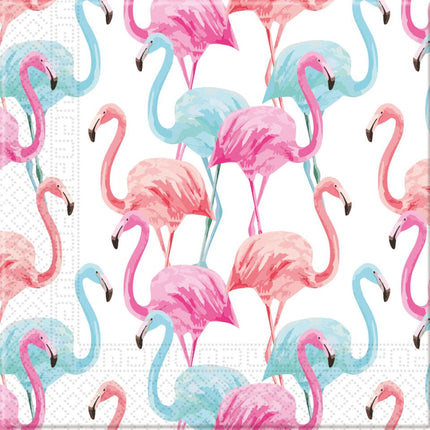 Servetten Flamingo 33cm 20st van Procos koop je bij Partywinkel