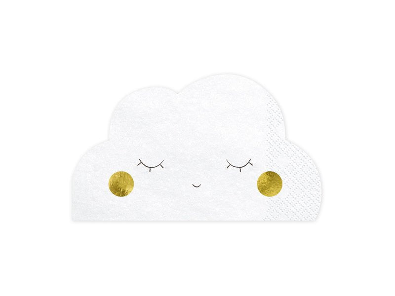 Servetten Wolk 16cm 20st van Partydeco koop je bij Partywinkel
