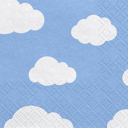Servetten Wolken 33cm 20st van Partydeco koop je bij Partywinkel