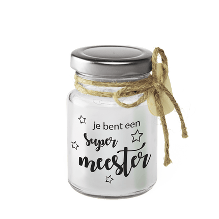 Sfeerlampje Super Meester 14cm van Paper Dreams koop je bij Partywinkel