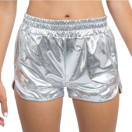 Zilveren Metallic Short Dames