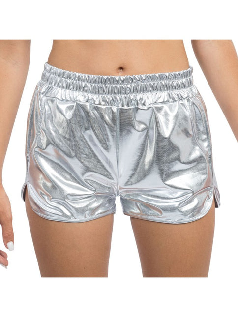 Zilveren Metallic Short Dames