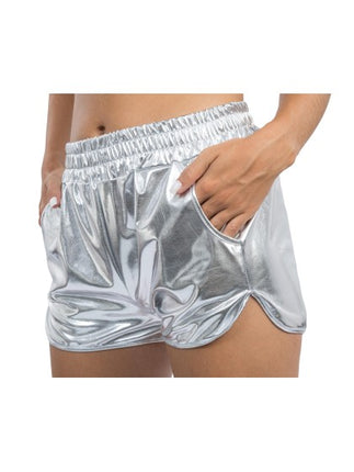 Zilveren Metallic Short Dames