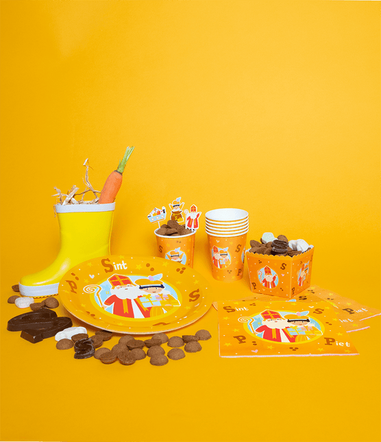 Sinterklaas Borden 22,6cm 8st van Paper Dreams koop je bij Partywinkel