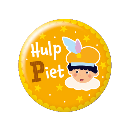 Sinterklaas Button Hulp Piet 5,5cm van Paper Dreams koop je bij Partywinkel