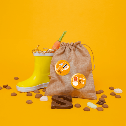 Sinterklaas Button Hulp Sint 5,5cm van Paper Dreams koop je bij Partywinkel