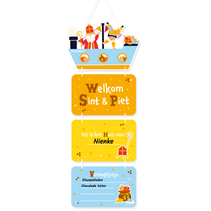 Sinterklaas Deurbord 80cm van Paper Dreams koop je bij Partywinkel