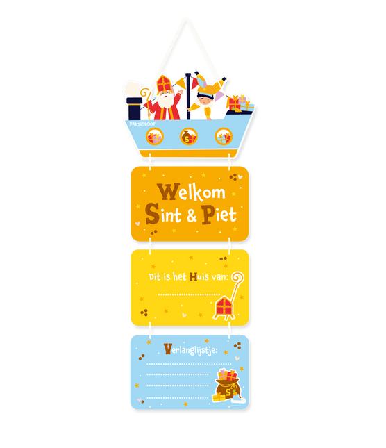 Sinterklaas Deurbord 80cm van Paper Dreams koop je bij Partywinkel