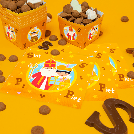 Sinterklaas Servetten 16cm 16st van Paper Dreams koop je bij Partywinkel