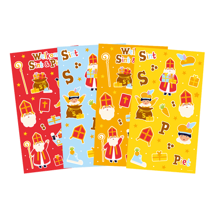 Sinterklaas Stickervellen 4st van Paper Dreams koop je bij Partywinkel