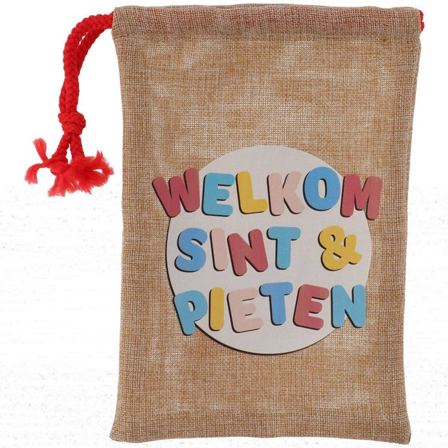 Sinterklaas Uitdeeltasje Jute 25cm van Folat koop je bij Partywinkel