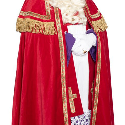 Sinterklaaspak Katoen Fluweel 4 delig van Haza Witbaard koop je bij Partywinkel